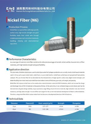 Fibra di nichel: una fibra speciale con grande superficie specifica, elevata resistenza alla trazione e buona flessibilità