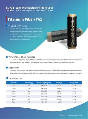 Resistenza alla corrosione ultra fine in fibra di titanio TA1 per strato di diffusione del gas anodico nell'elettrolisi dell'acqua PEM